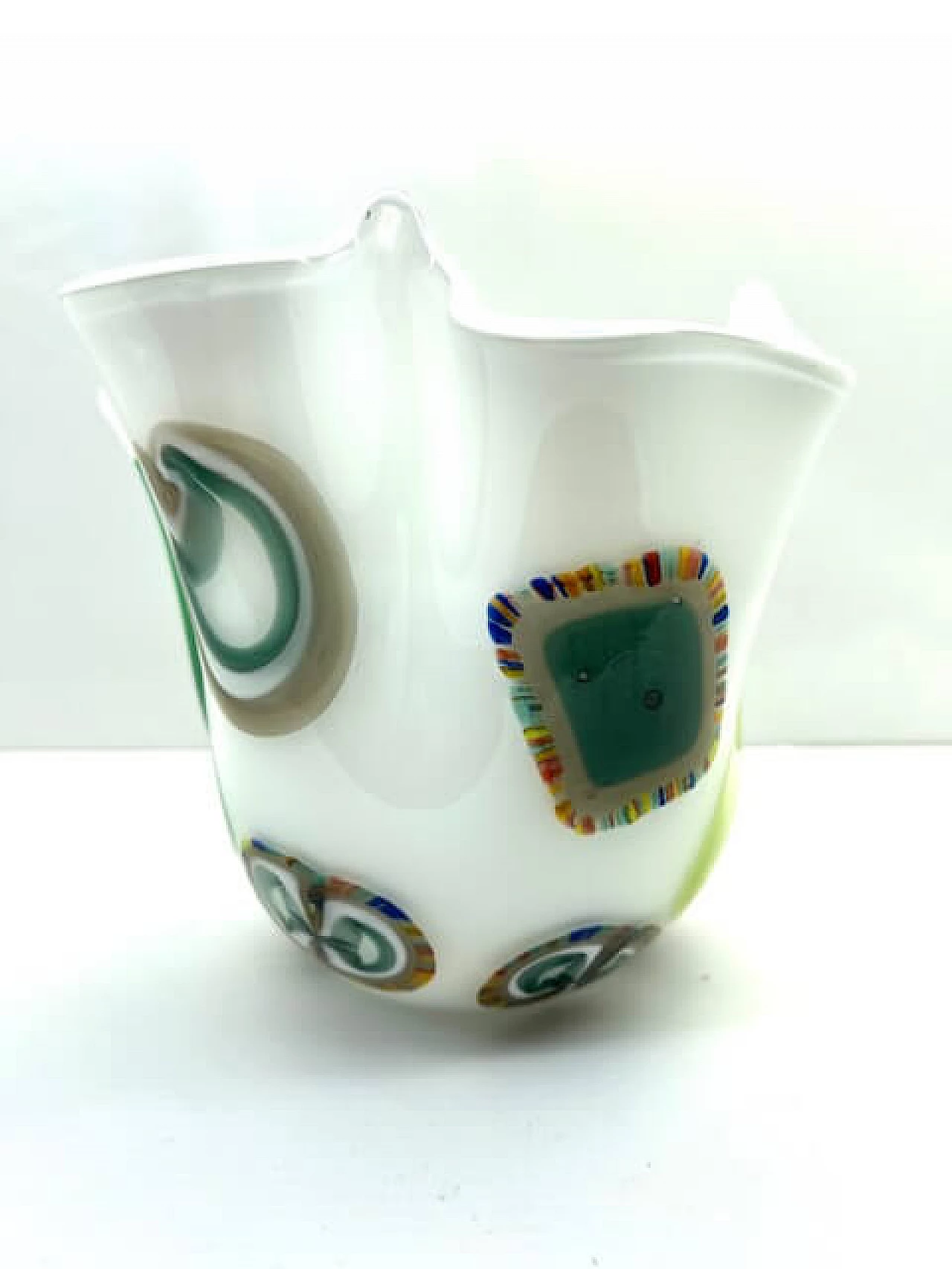 Vaso a foulard in vetro di Murano, anni '2000 3