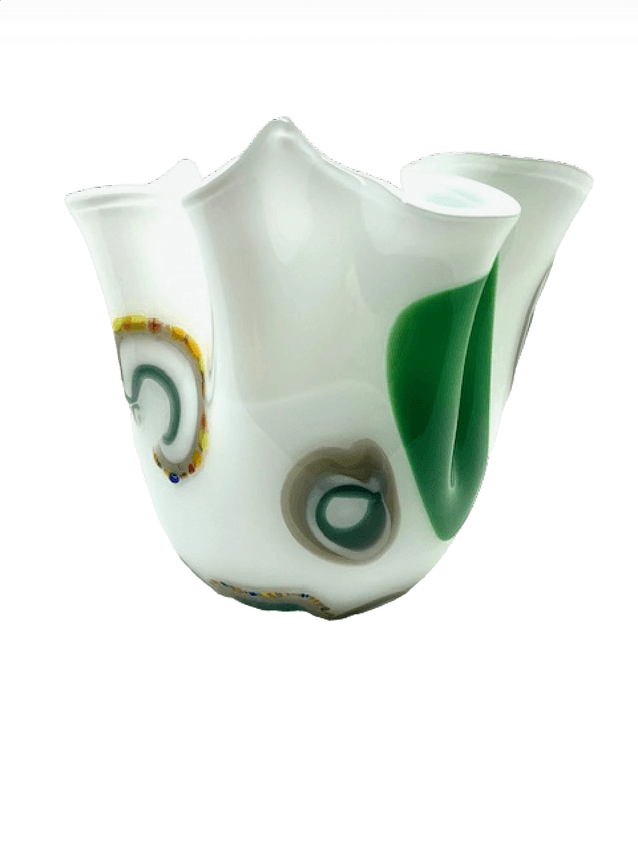 Vaso a foulard in vetro di Murano, anni '2000 7