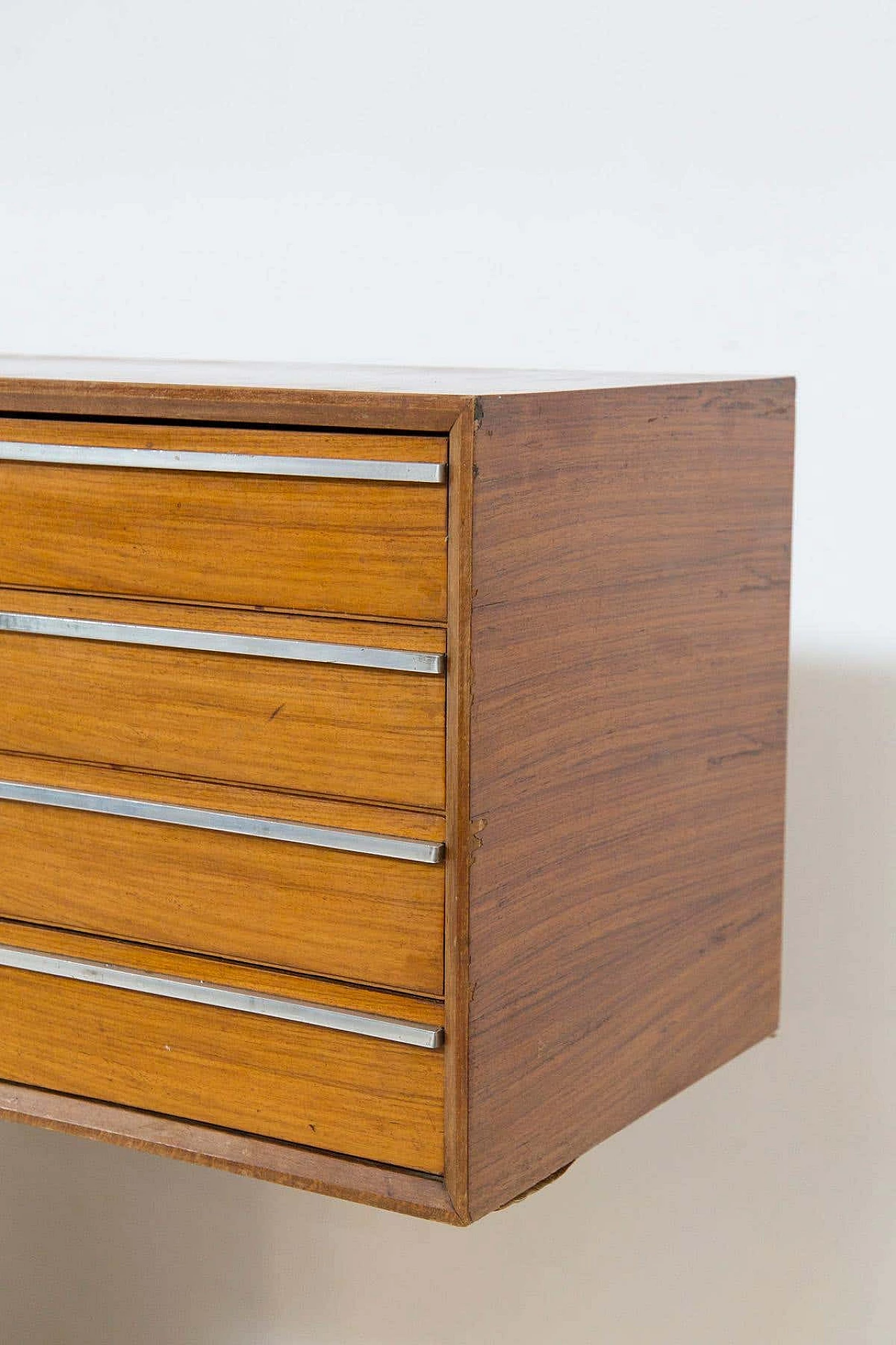 Hanging rectangular sideboard in precious wood, 1960s 1