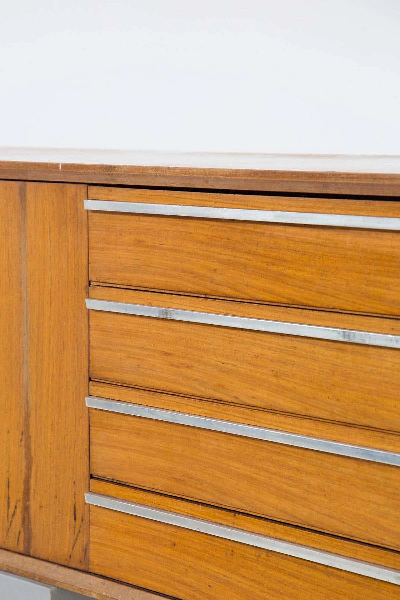 Hanging rectangular sideboard in precious wood, 1960s 3