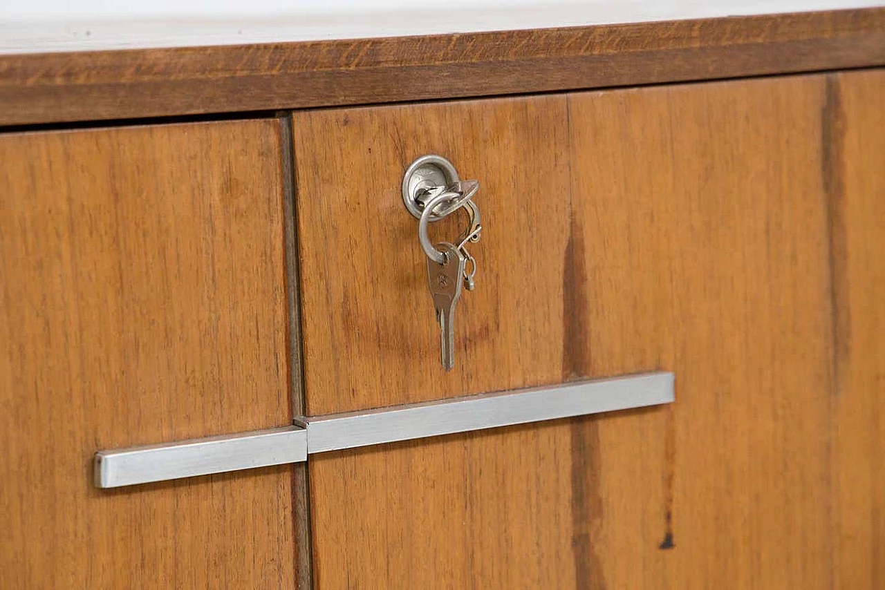 Hanging rectangular sideboard in precious wood, 1960s 4