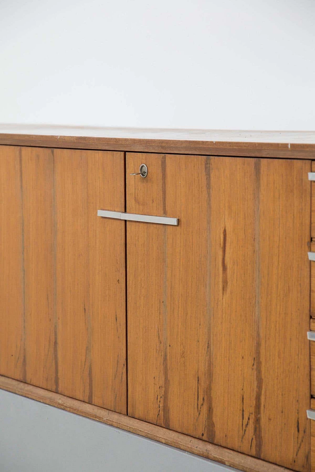 Hanging rectangular sideboard in precious wood, 1960s 5