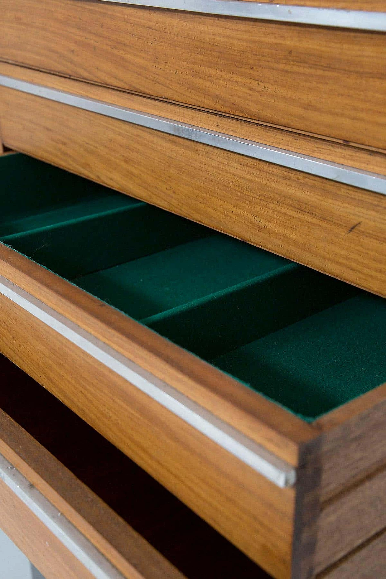 Hanging rectangular sideboard in precious wood, 1960s 6