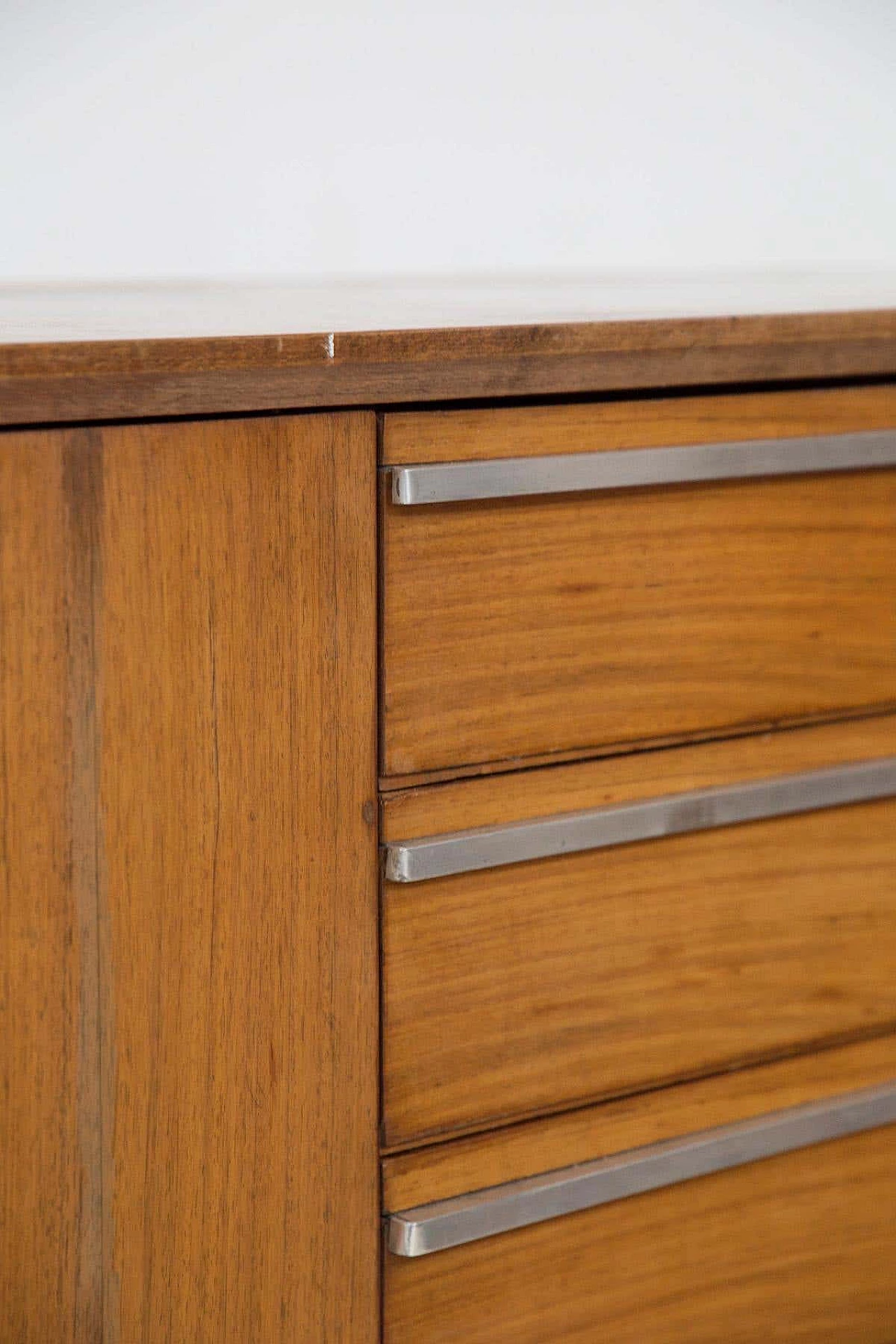 Hanging rectangular sideboard in precious wood, 1960s 7