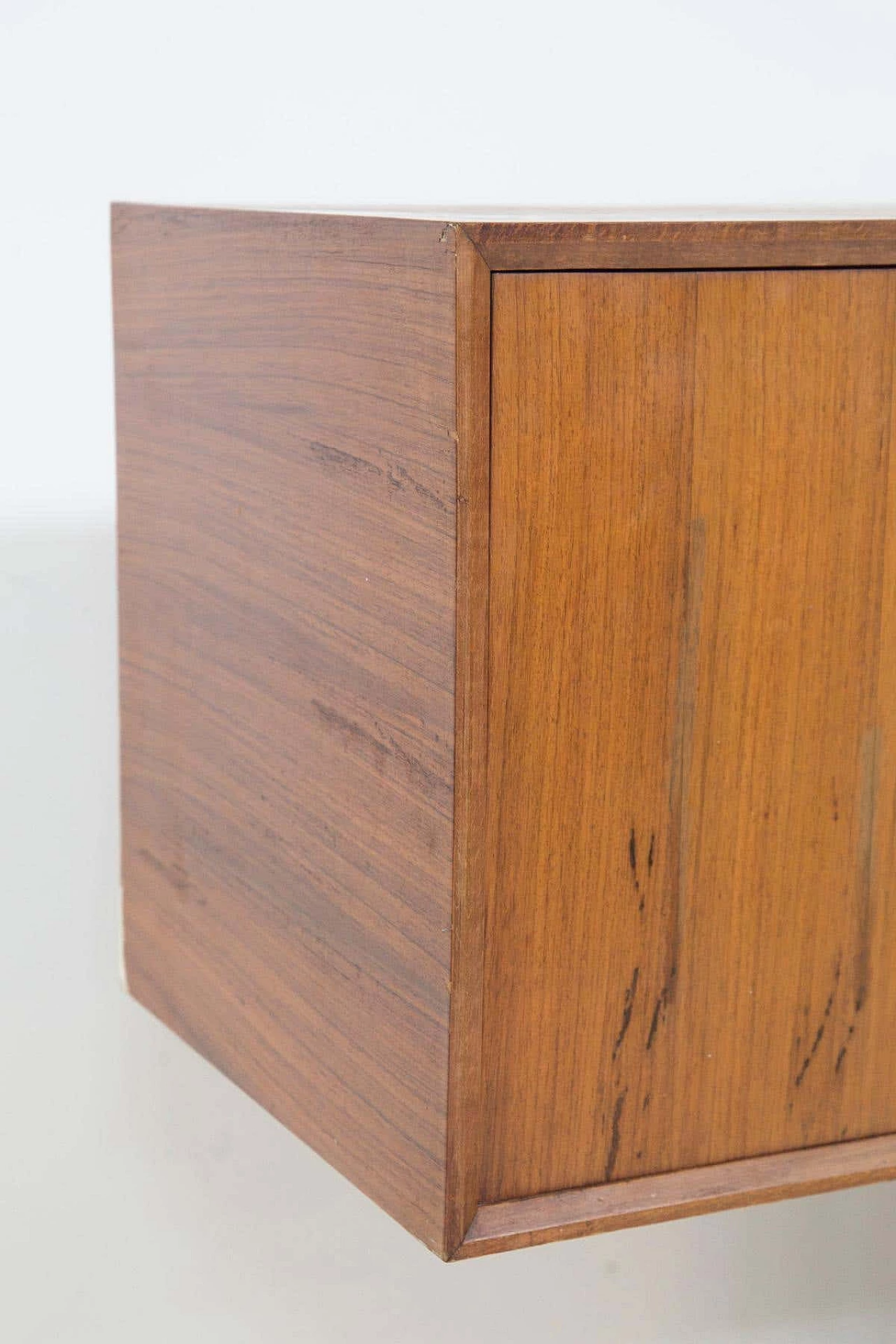 Hanging rectangular sideboard in precious wood, 1960s 8