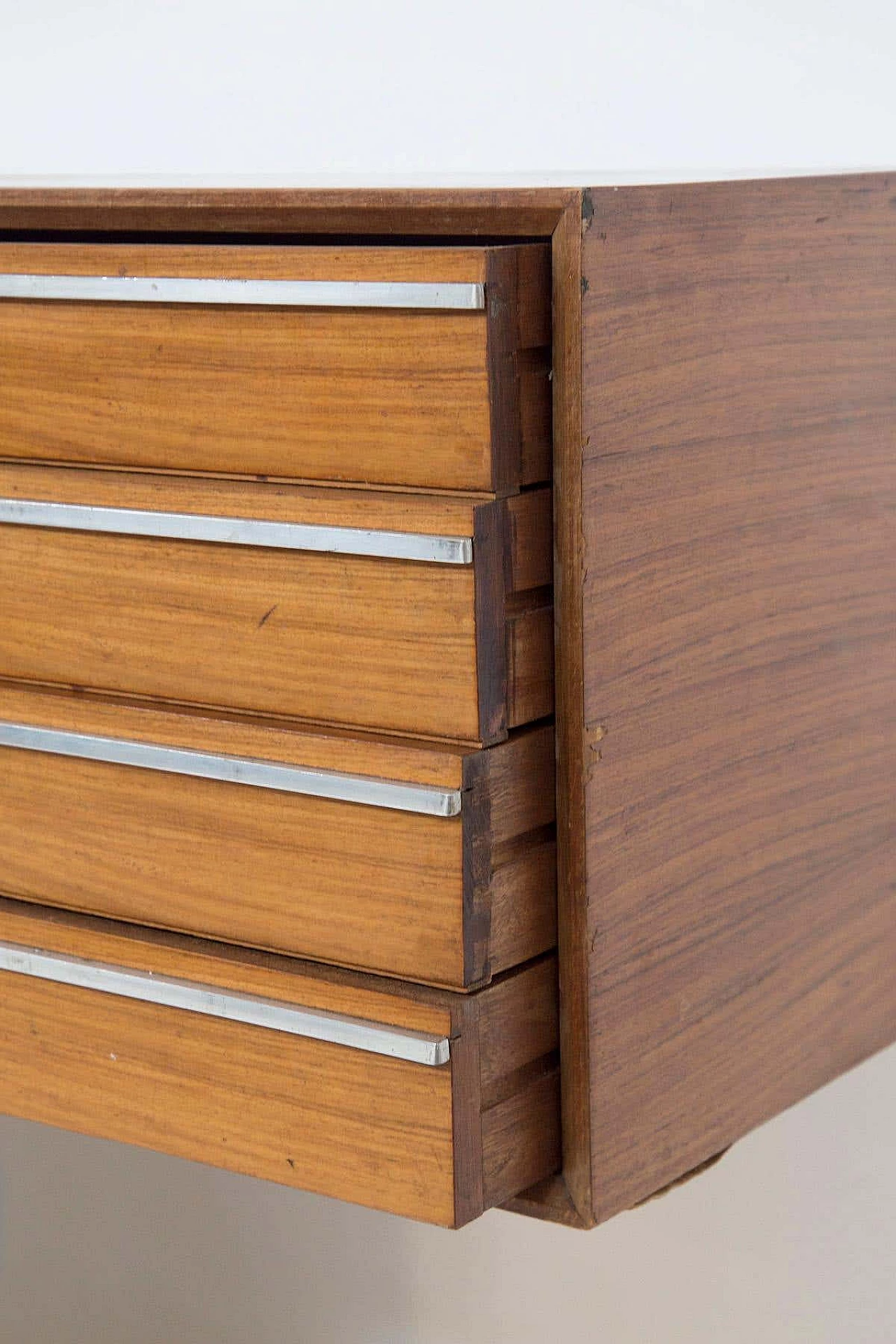 Hanging rectangular sideboard in precious wood, 1960s 9