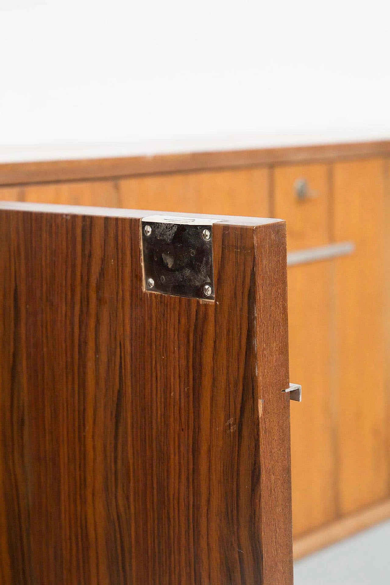 Hanging rectangular sideboard in precious wood, 1960s 12