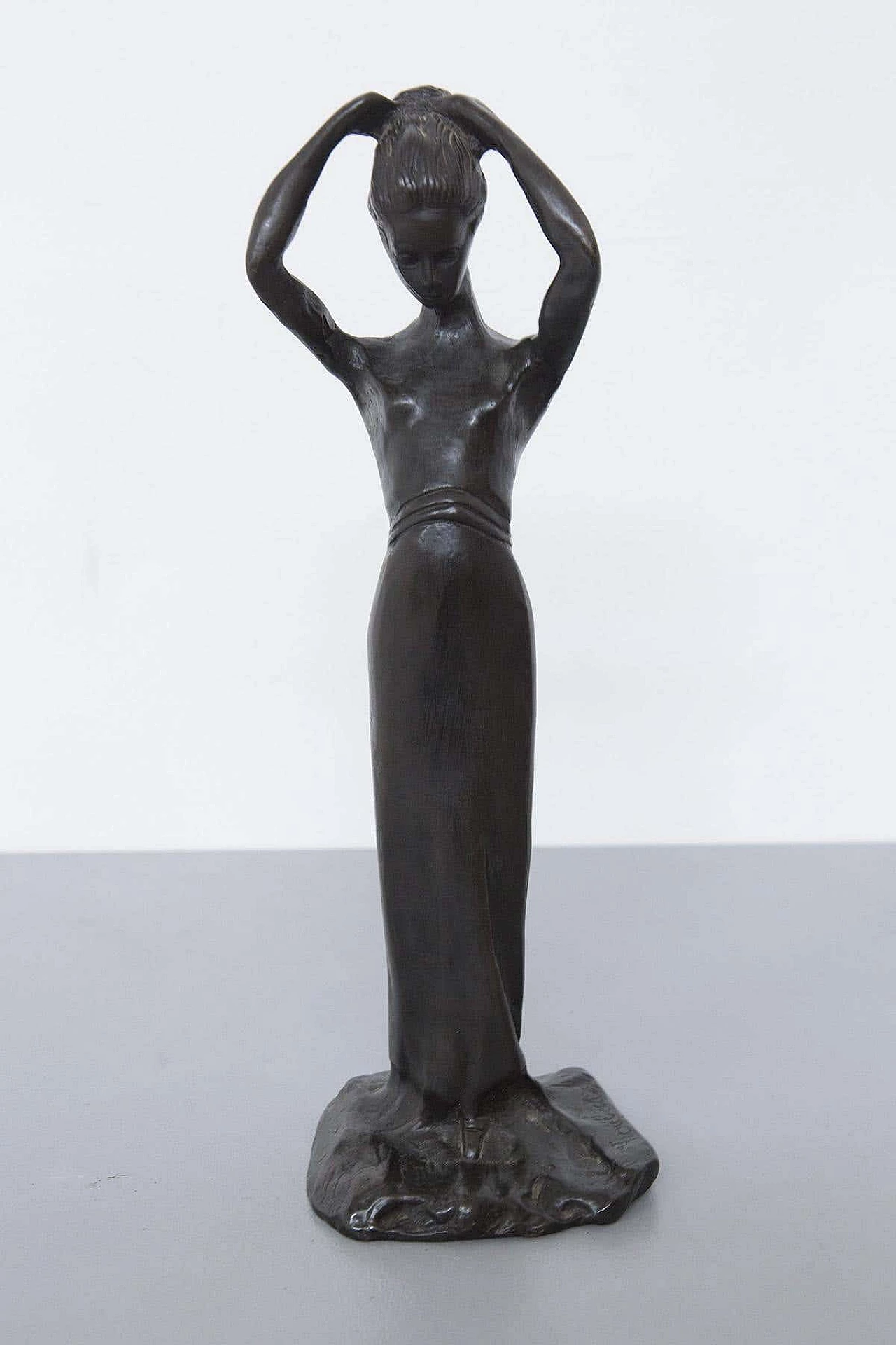 Paul Troubetzkoy, The Pose, bronze sculpture, 1920s 3