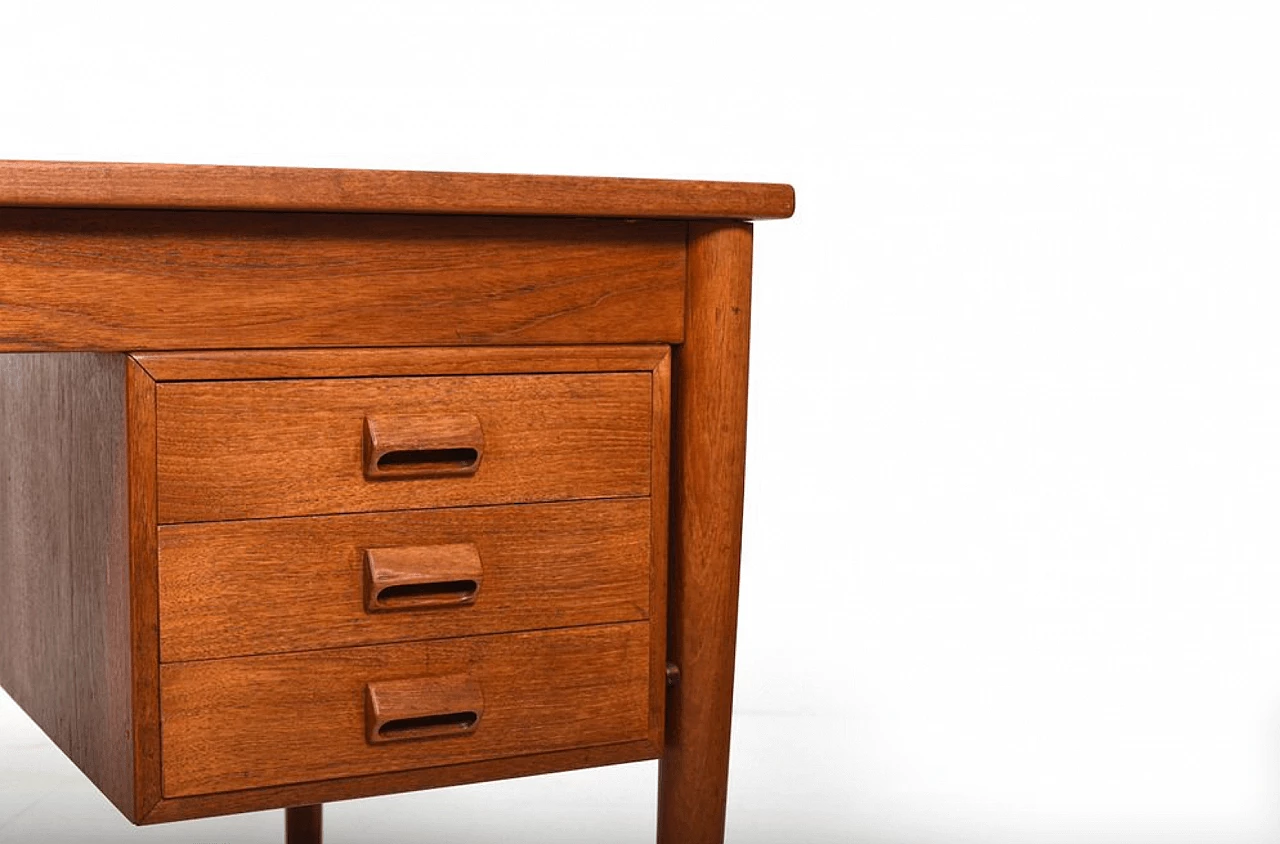 Teak double desk by Børge Mogensen for Søborg Møbelfabrik, 1950s 8