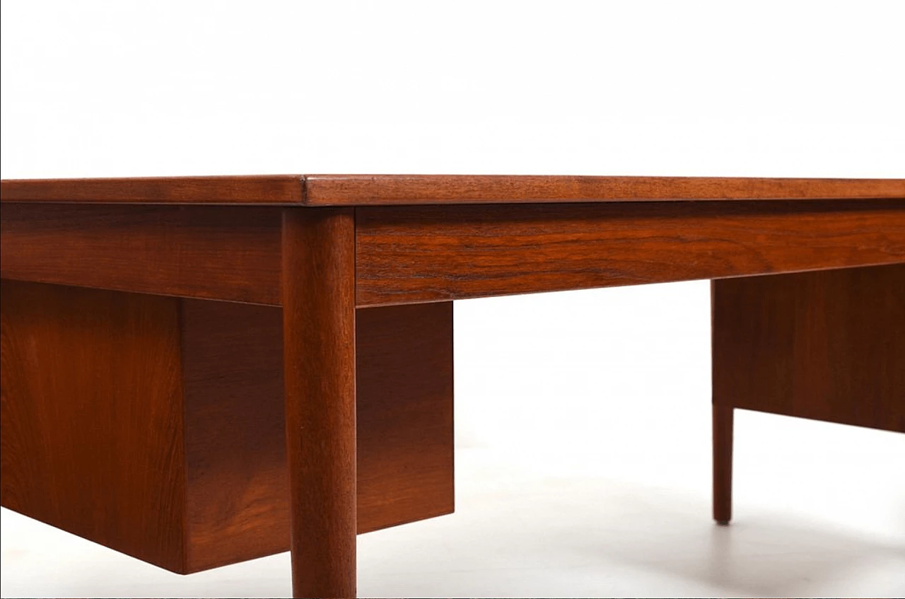 Teak double desk by Børge Mogensen for Søborg Møbelfabrik, 1950s 11