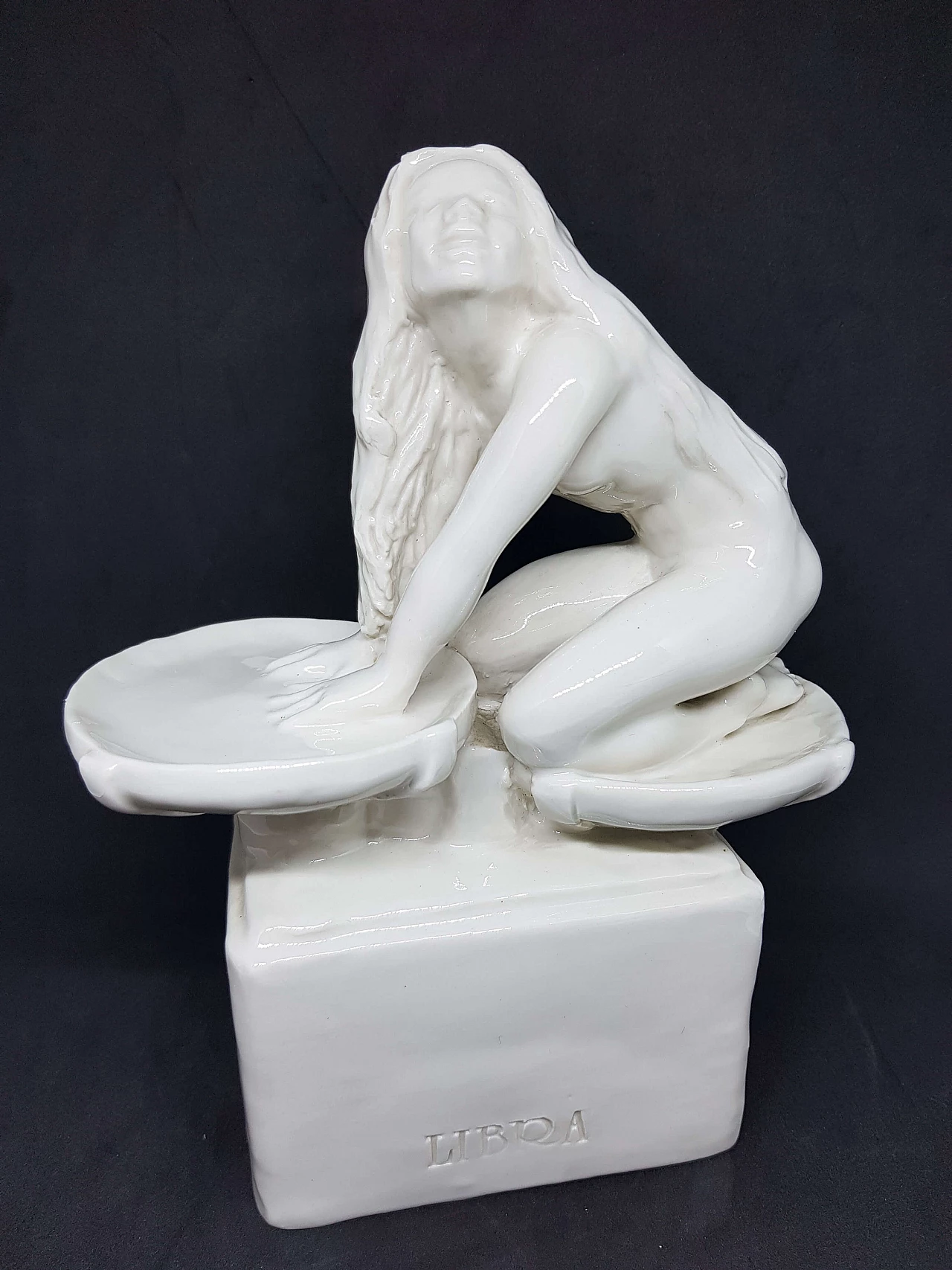 Ceramic Libra sculpture by Silvio Righetto for Cacciapuoti, 1940s 1