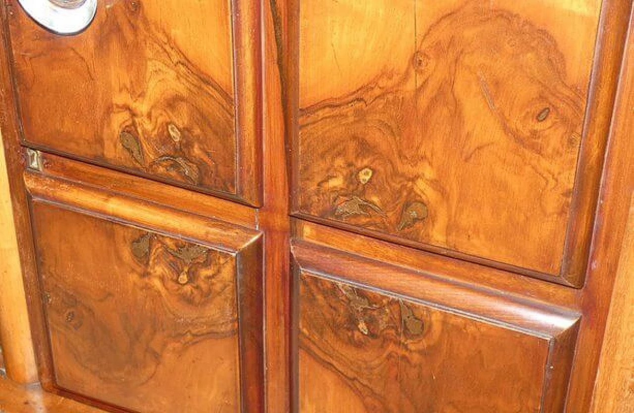 Walnut Art Deco sideboard with glass knobs, 1920s 7