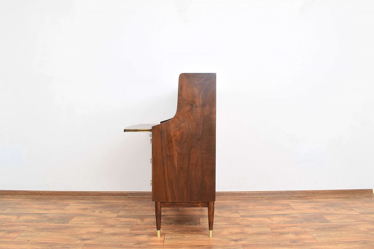 Danish walnut and beech secrétaire, 1960s 8