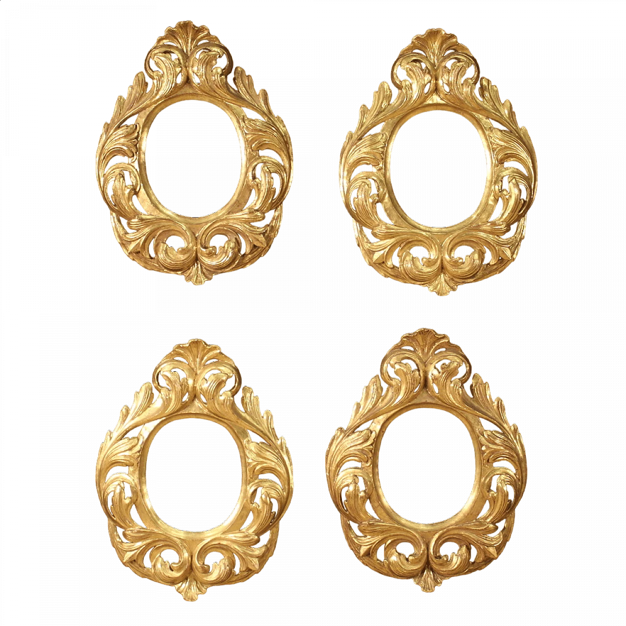 4 Frames in carved and gilded wood, late 19th century 13