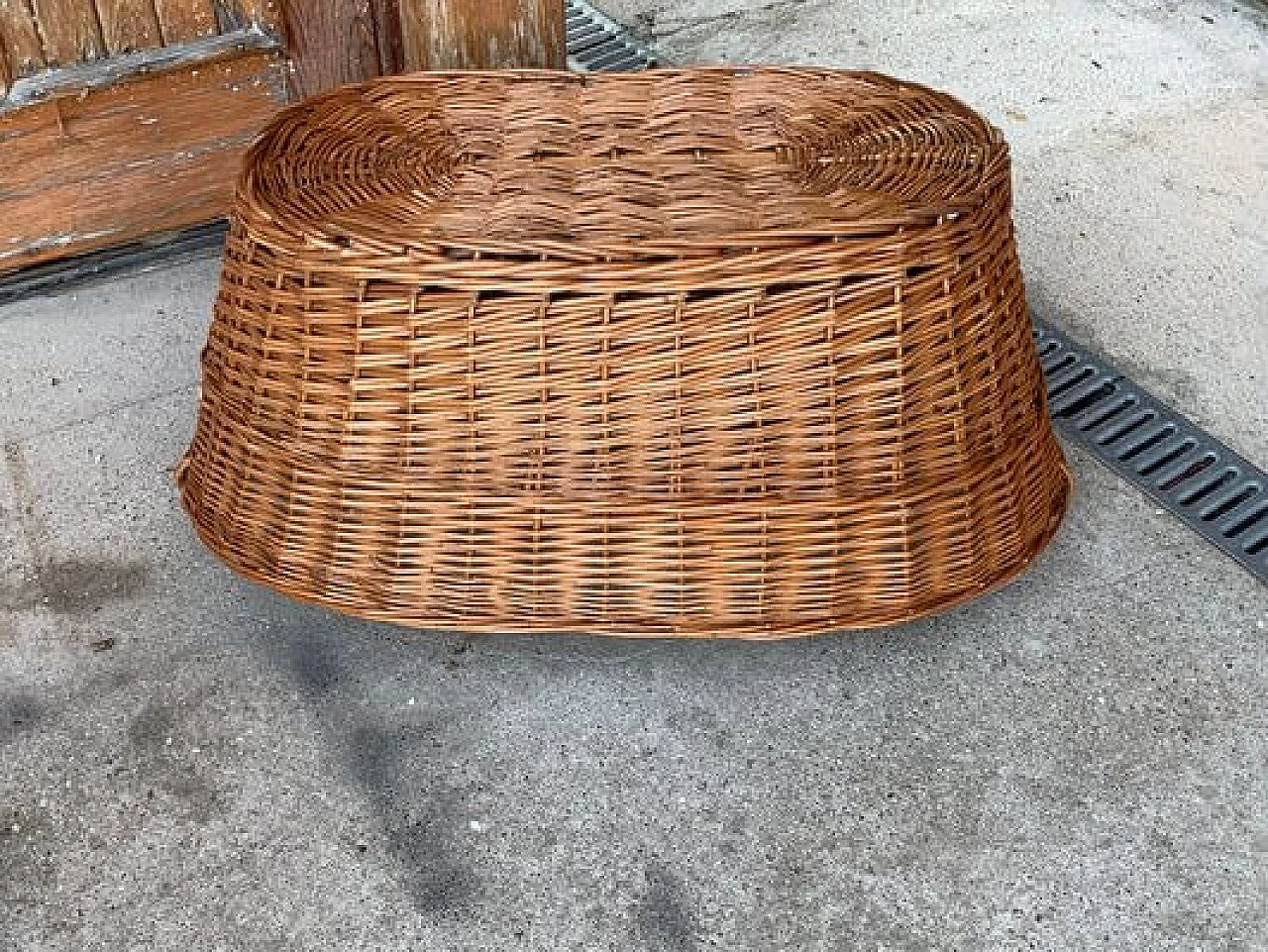 Wicker basket with handles, 1940s 3