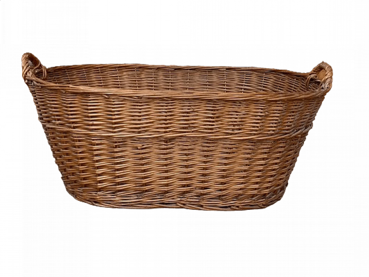 Wicker basket with handles, 1940s 5