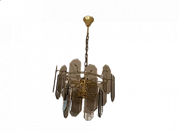 Gilded metal and glass chandelier, 1960s