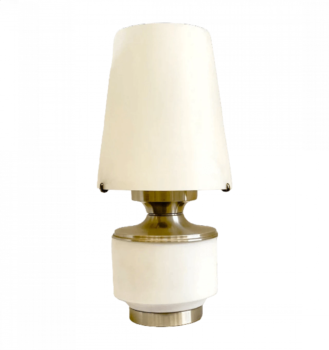 Murano glass and metal table lamp by Lumi, 1970s 5