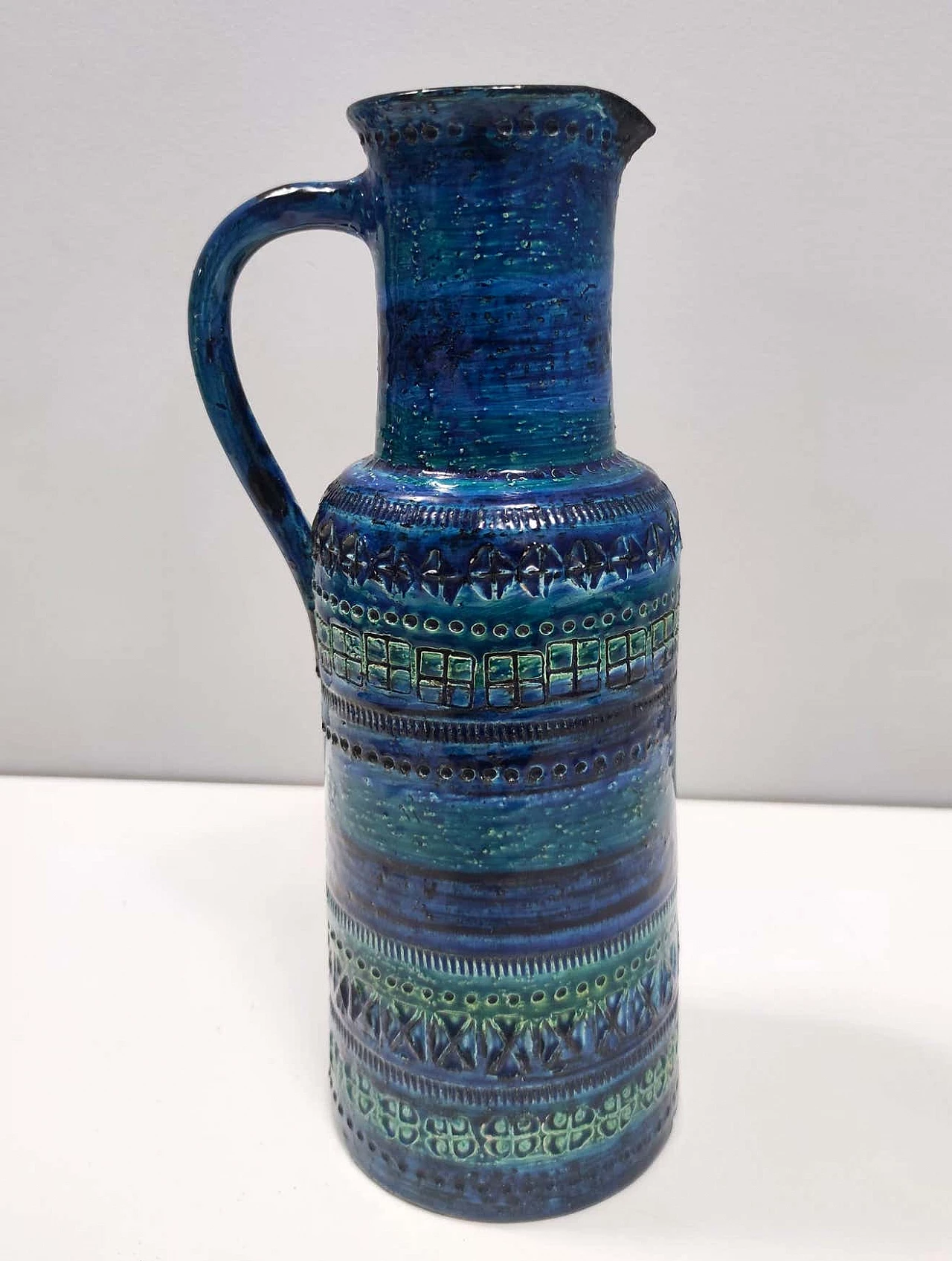 Vaso in ceramica Blu Rimini di A. Londi e F. Montelupo per Bitossi, anni '70 5