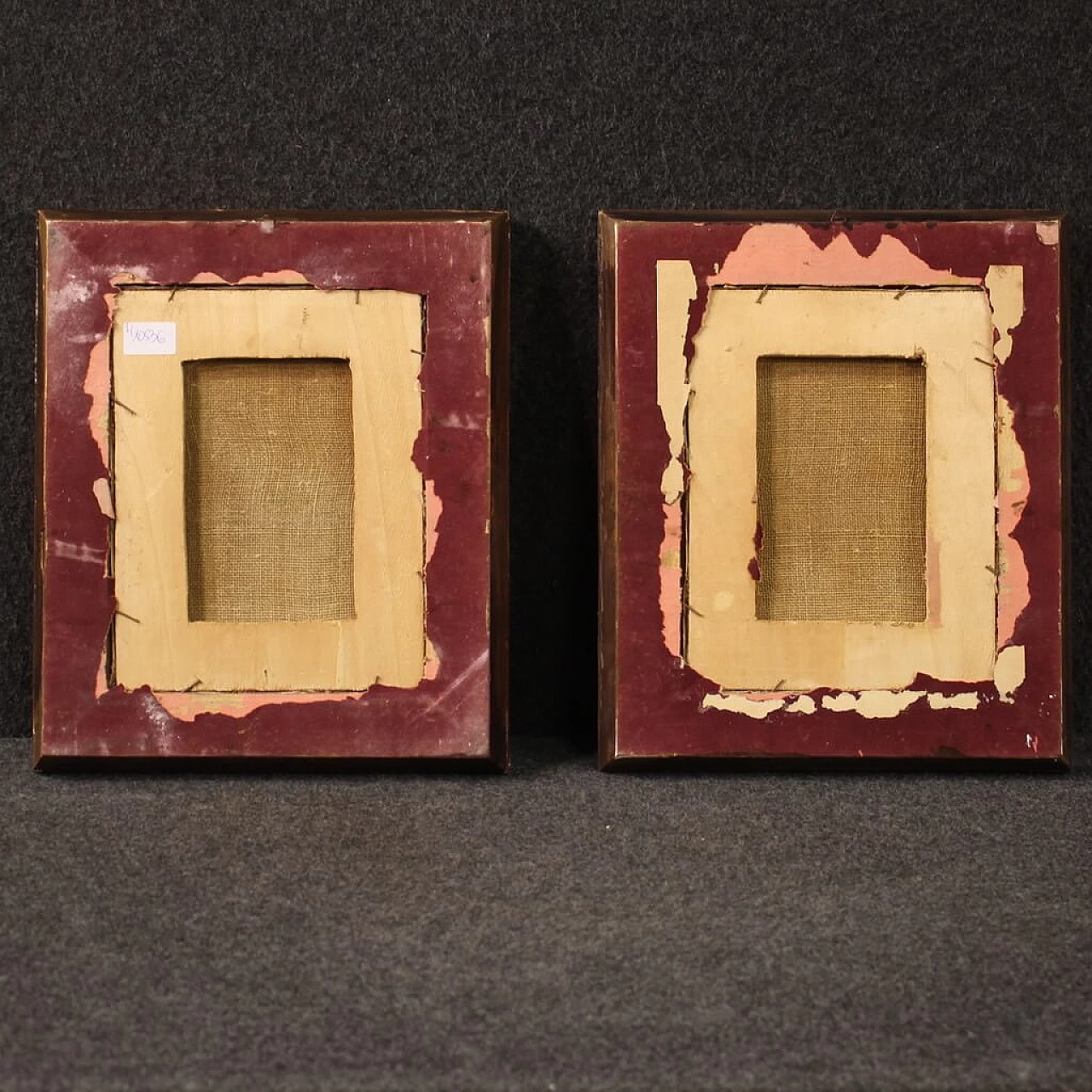 Pair of portraits of little girls, oil on canvas, 1950s 12