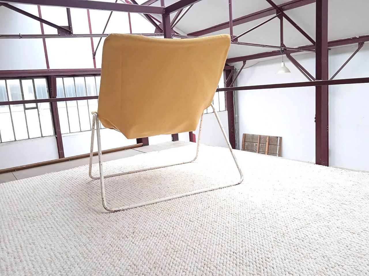 Metal and canvas G1 armchair by Pierre Guariche for Airborne, 1950s 2