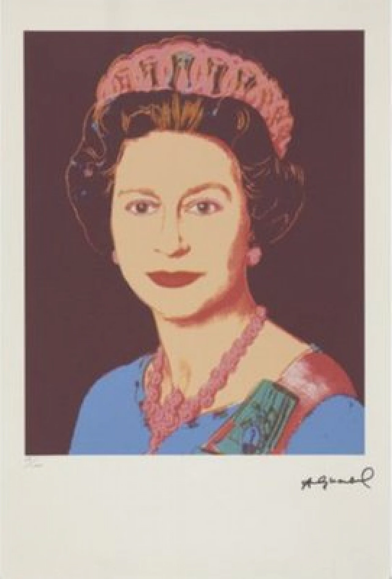 Andy Warhol, Queen Elizabeth, colour screenprint, 1990s 1