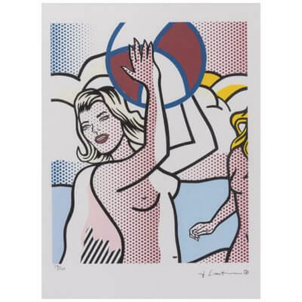 Lithograph After Roy Lichtenstein, Nudes with Beach Ball, 1990s 1