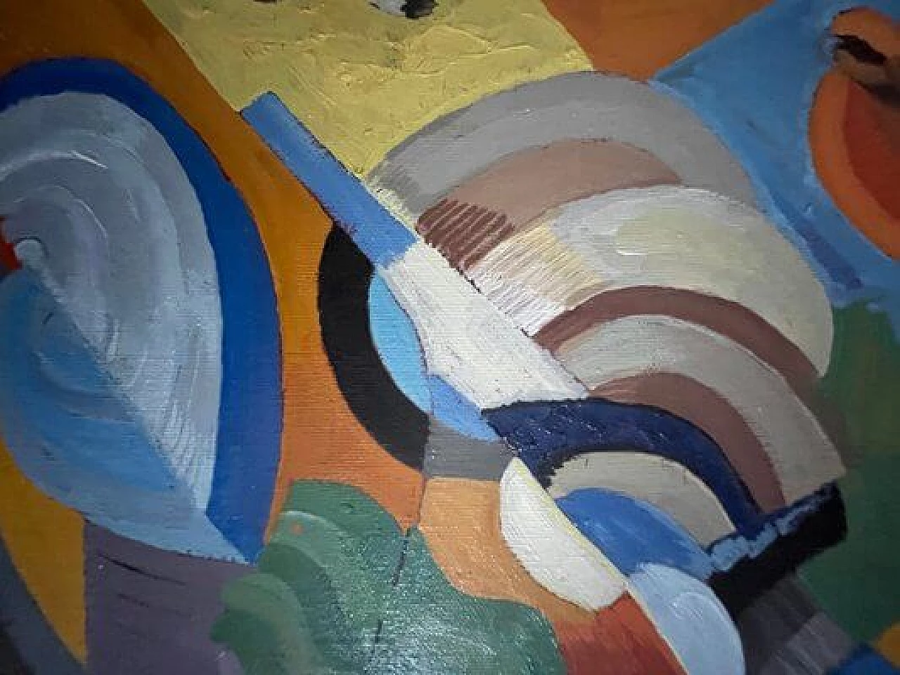 Futurist painting, Sea and shells, oil on canvas, 1970s 11