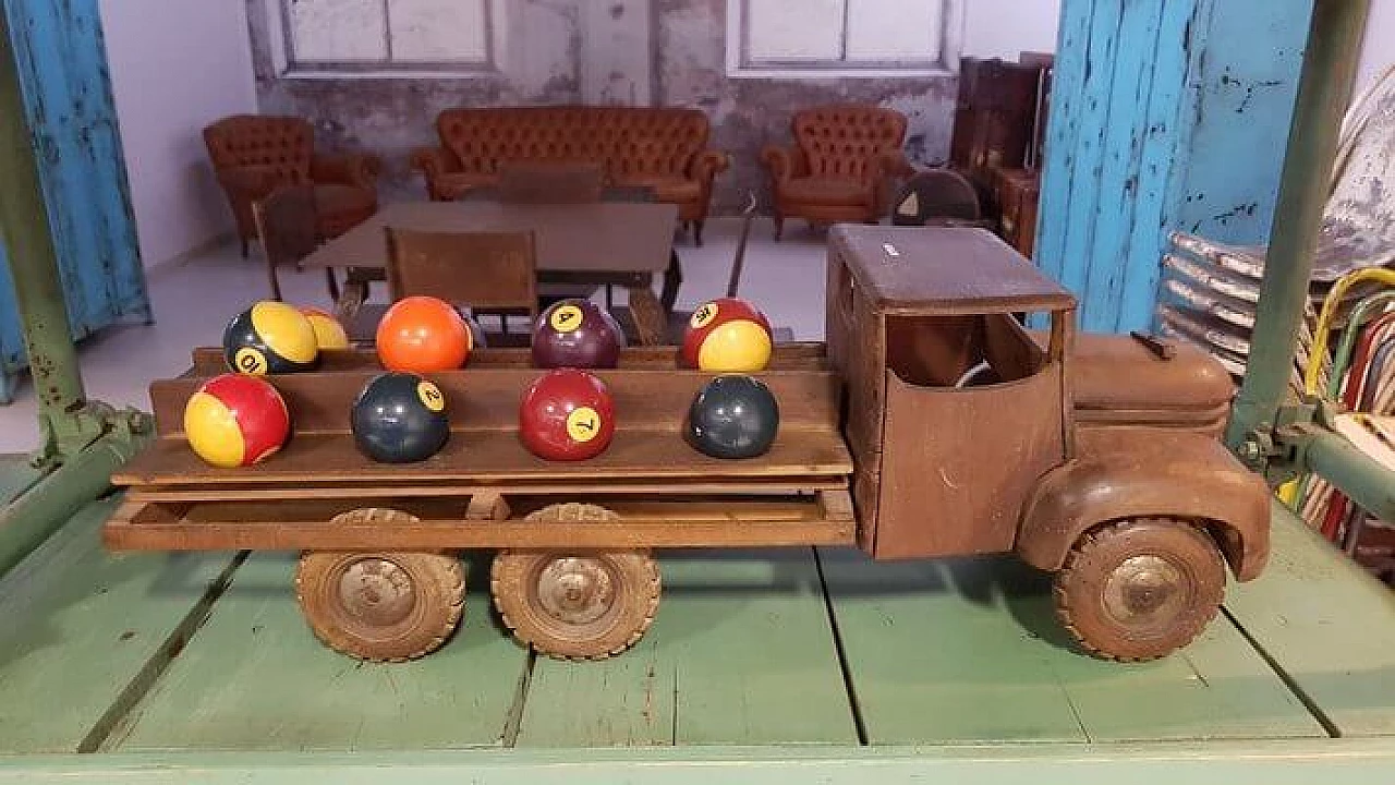 Wooden toy car by Dejou, 1930s 1