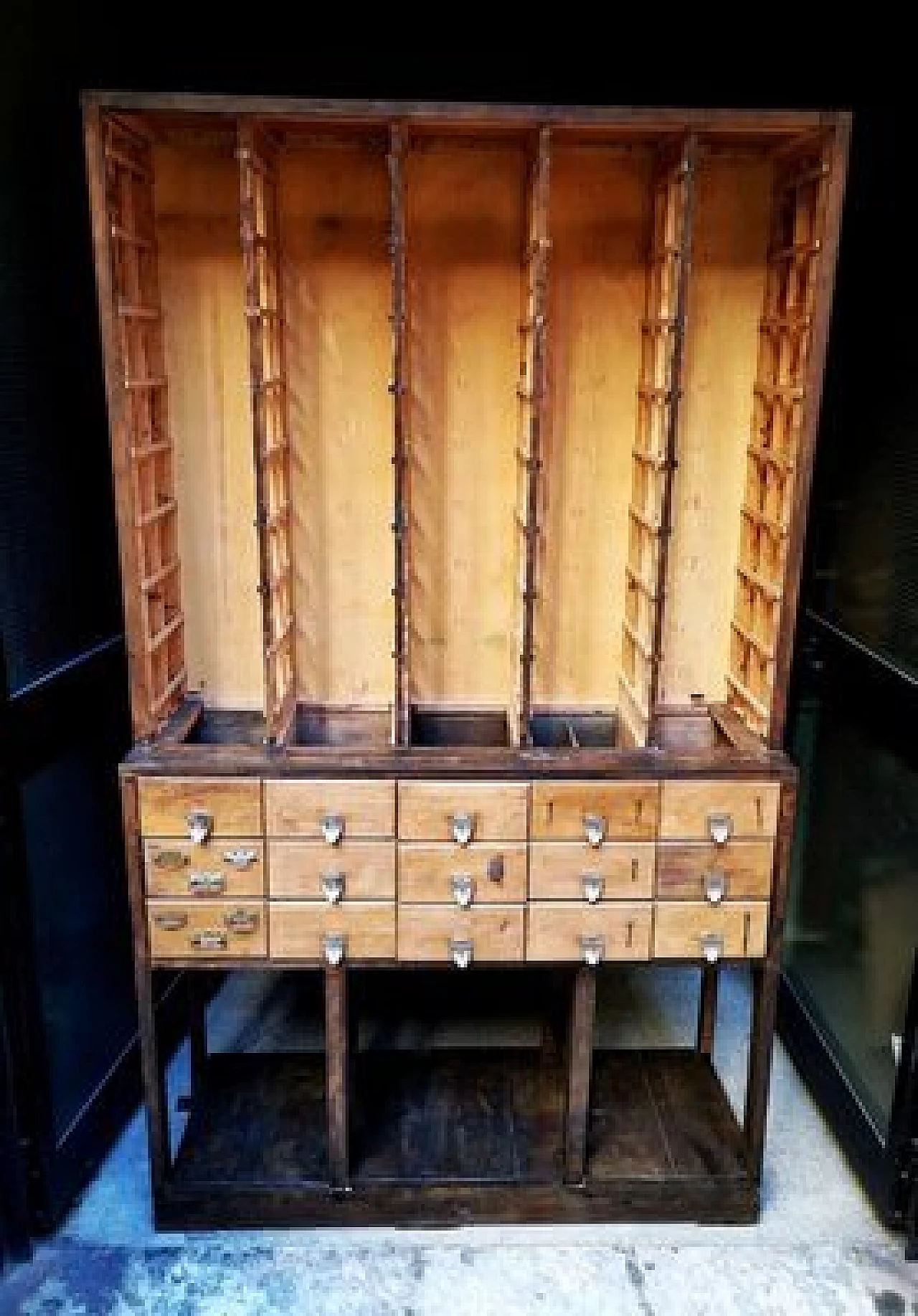 Hardware shop chest of drawers, 1950s 6