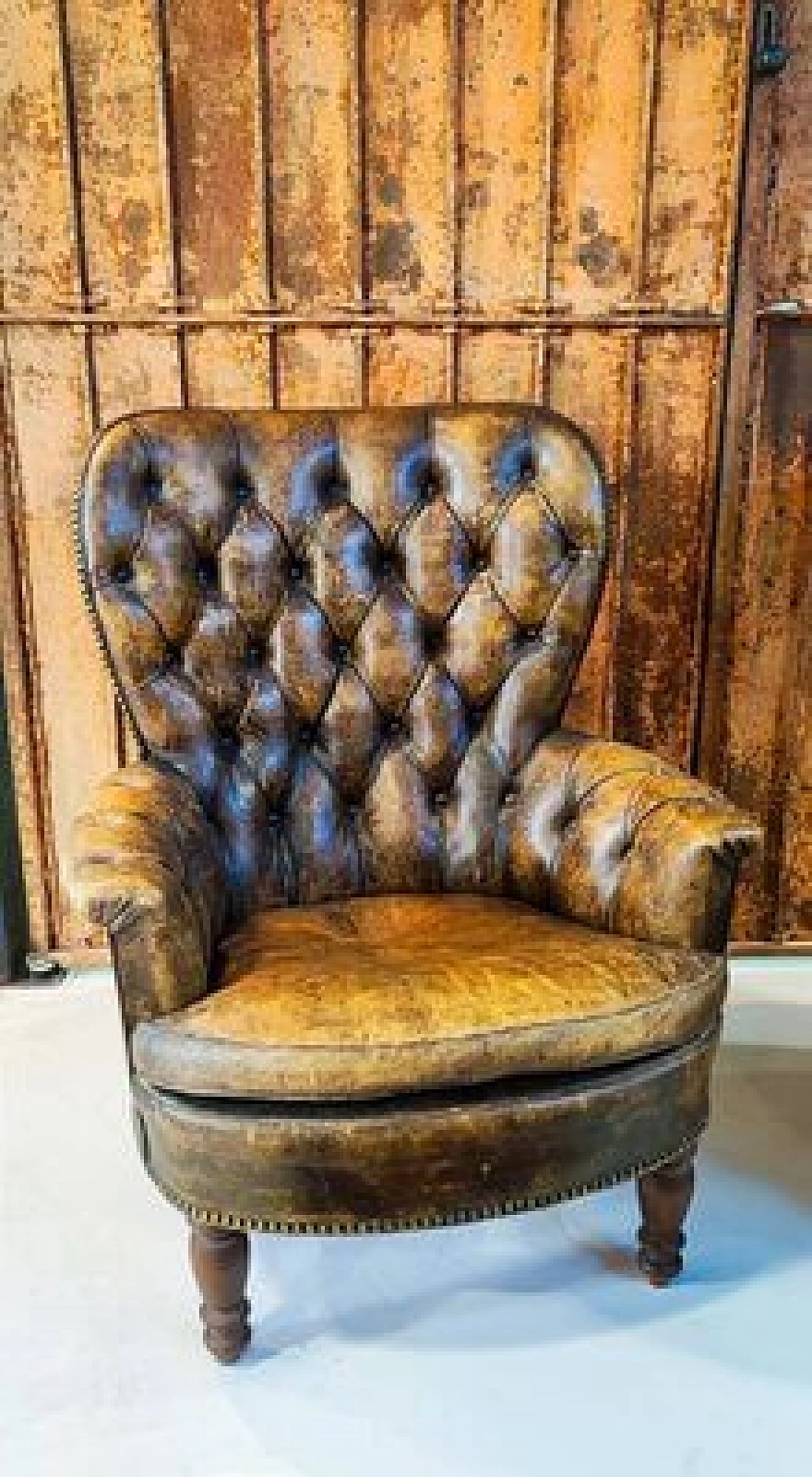 Pair of Chippendale style leather armchairs, 1950s 5