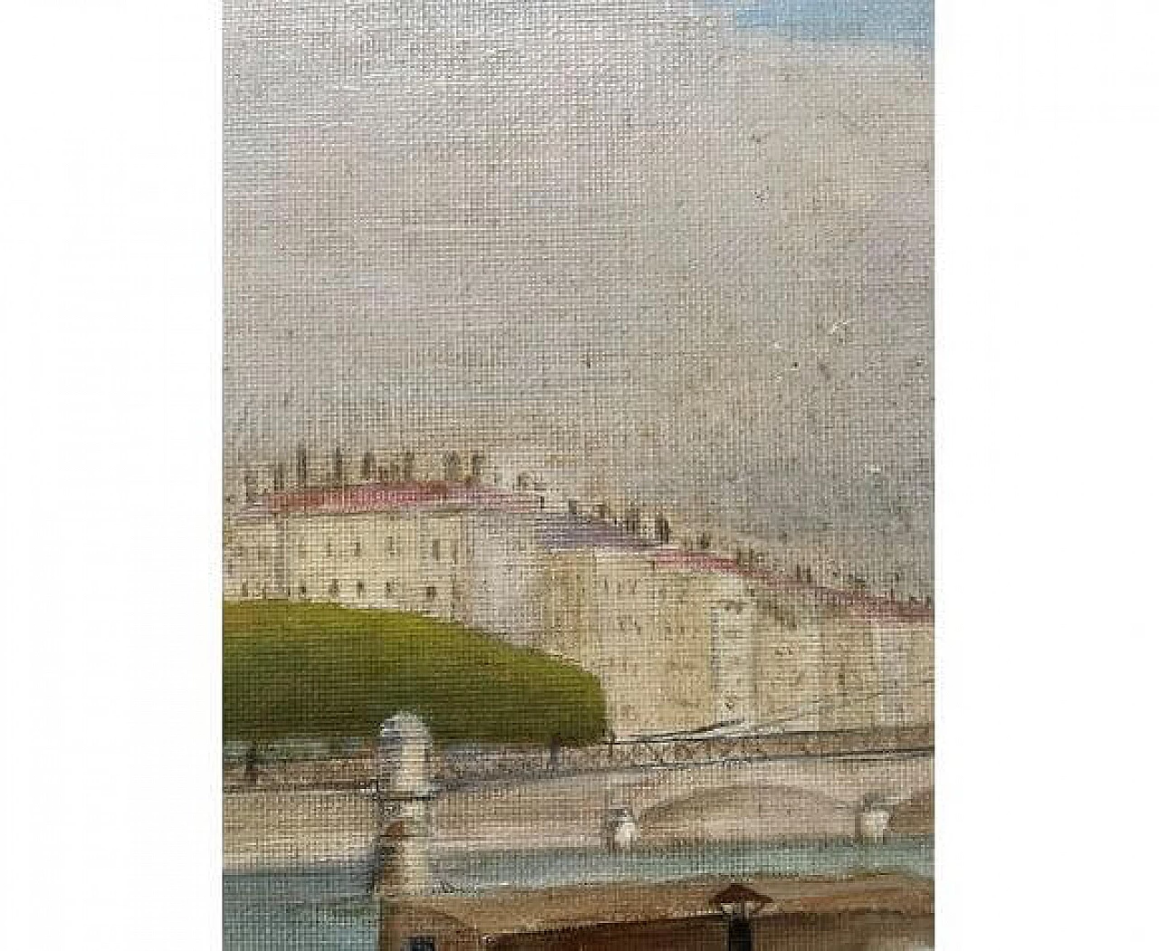 Cityscape painting of Lyon, oil on canvas, 1930s 8