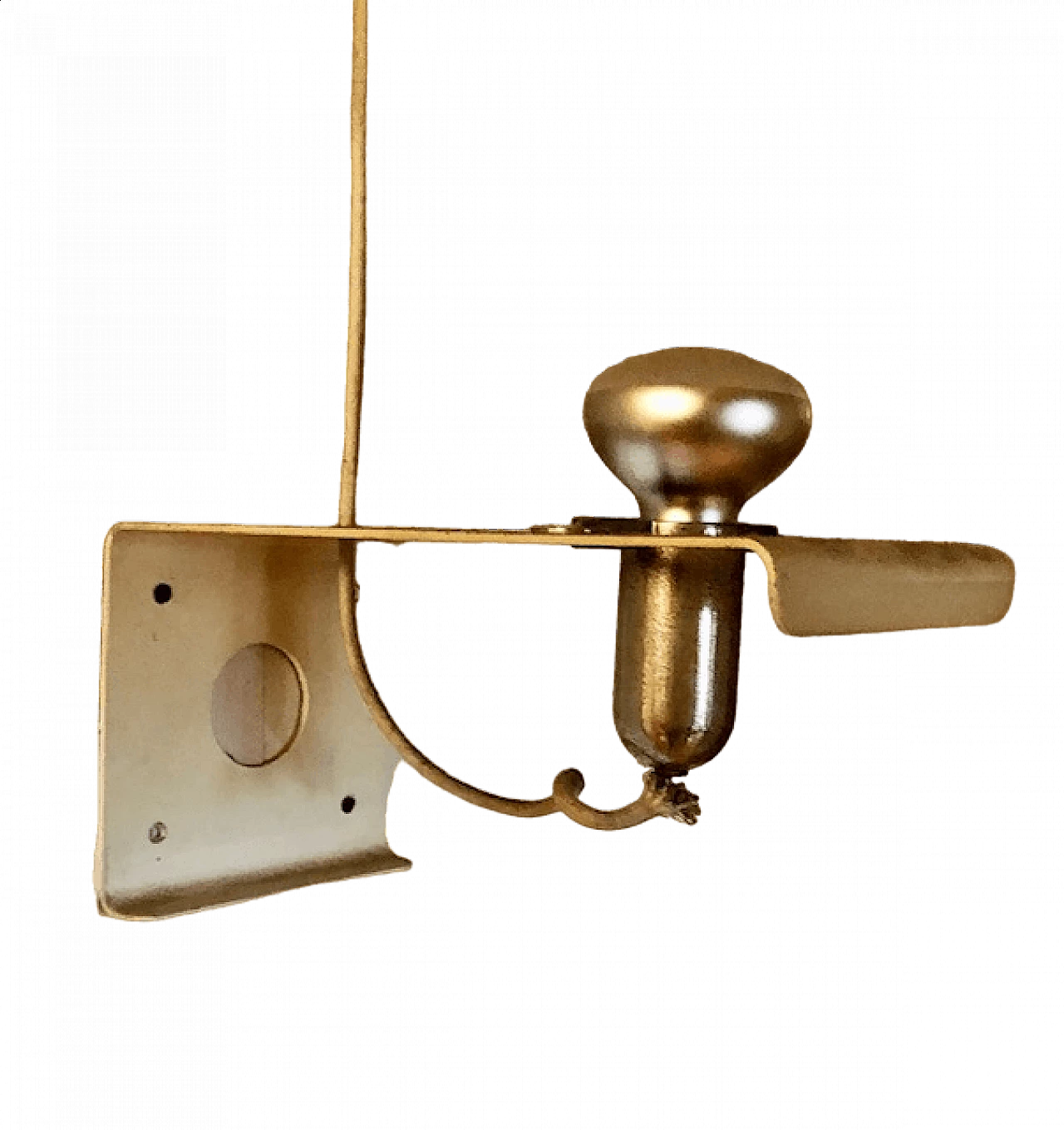 Pair of metal wall sconces, 1970s 7