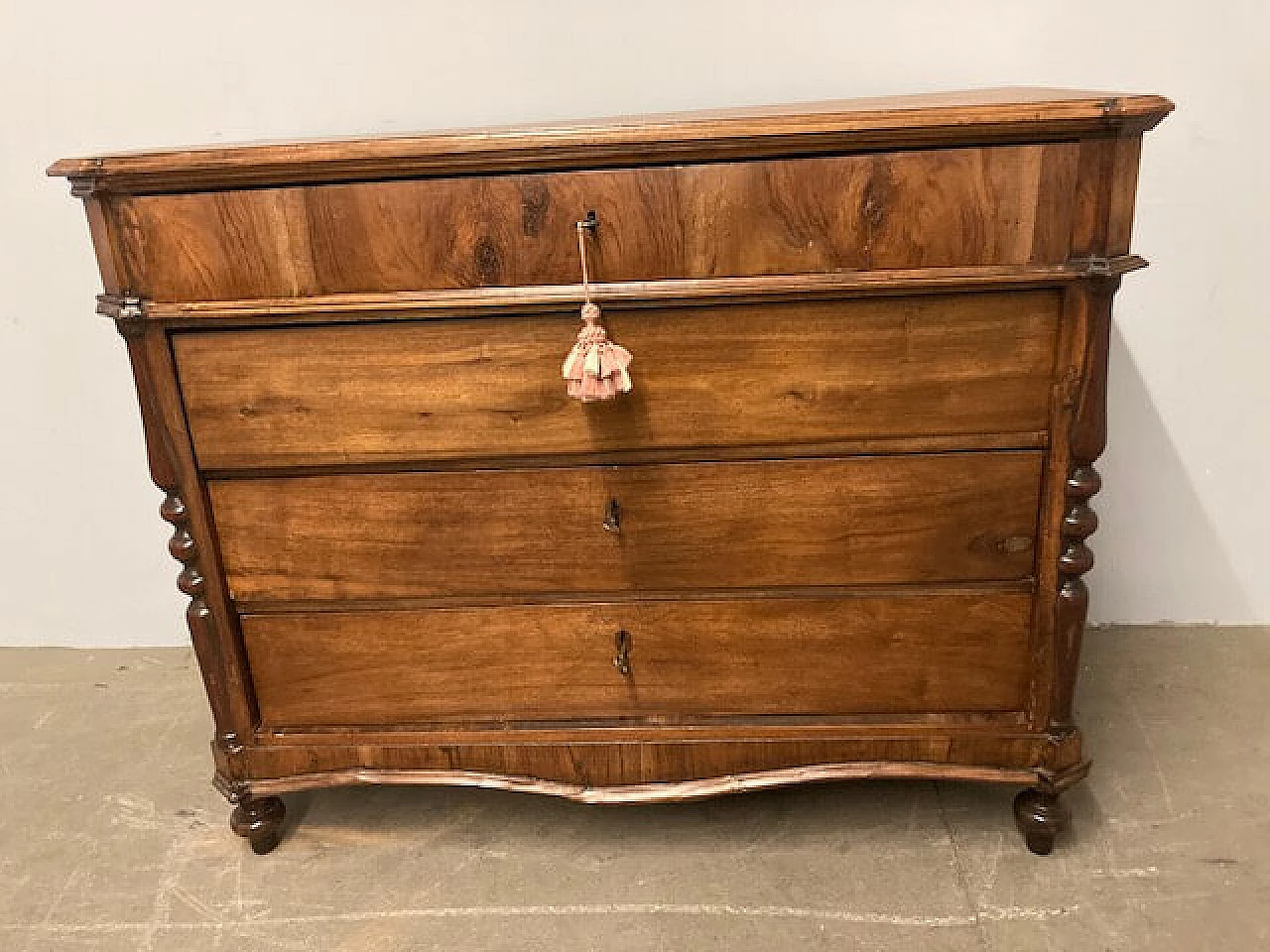 Louis Philippe solid walnut dresser, mid-19th century 2