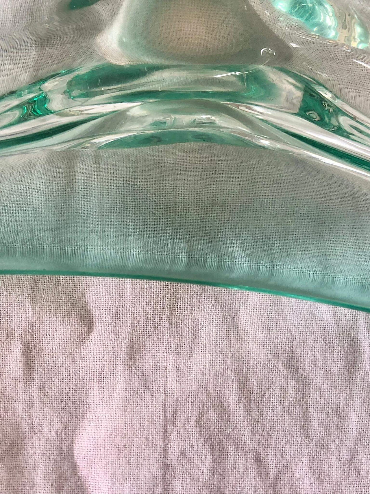 Green Murano glass ashtray in the style of Seguso, 1970s 10