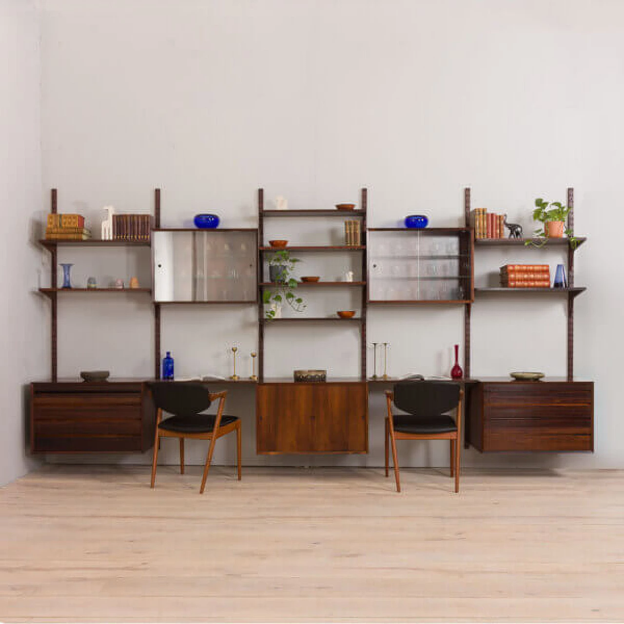 Wall cabinet with 5-compartment in rosewood by Poul Cadovius for CADO, 1960s 2