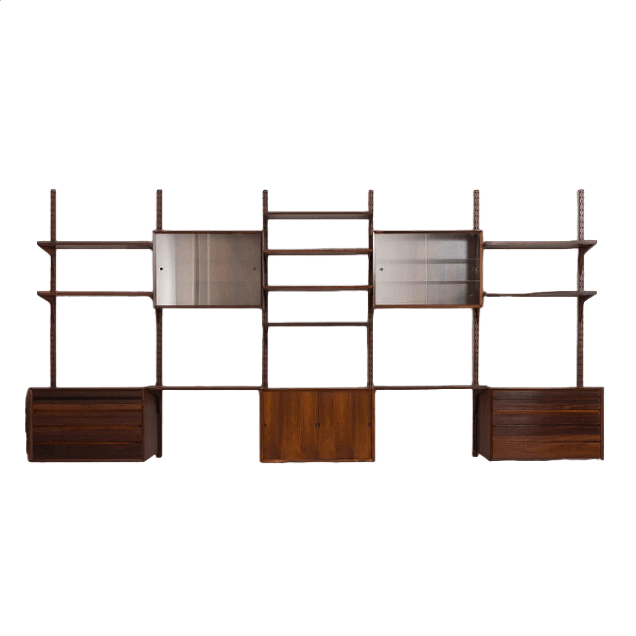 Wall cabinet with 5-compartment in rosewood by Poul Cadovius for CADO, 1960s 19