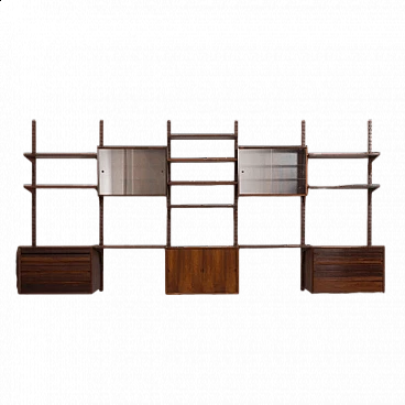 Wall cabinet with 5-compartment in rosewood by Poul Cadovius for CADO, 1960s