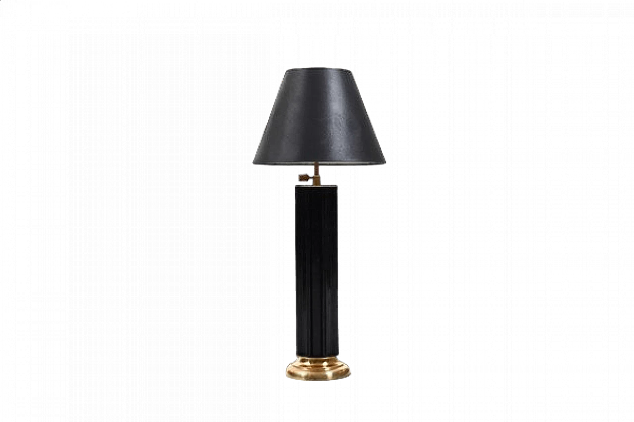 Danish bakelite and brass table lamp, 1930s 12