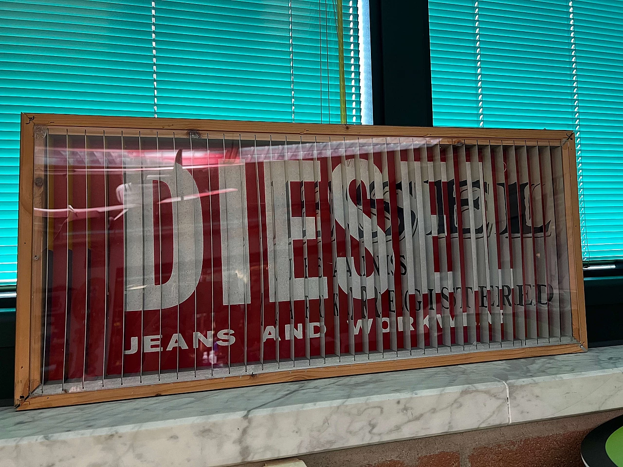 Diesel wood advertising sign, 1990s 1