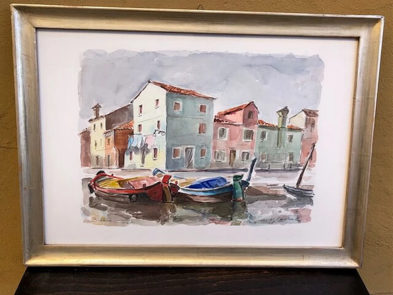 G. Castrovilli, Burano glimpse, watercolour 1