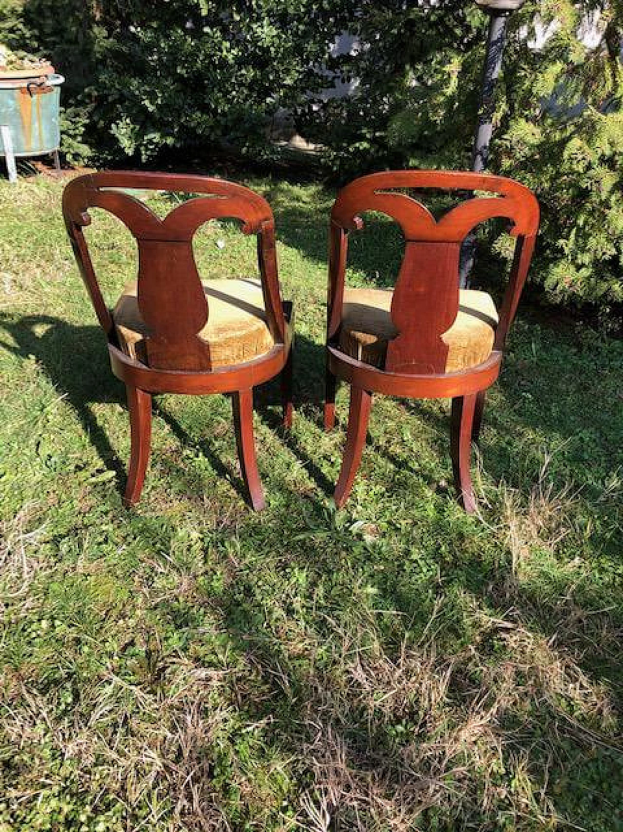 4 Wooden gondola chairs, early 19th century 1