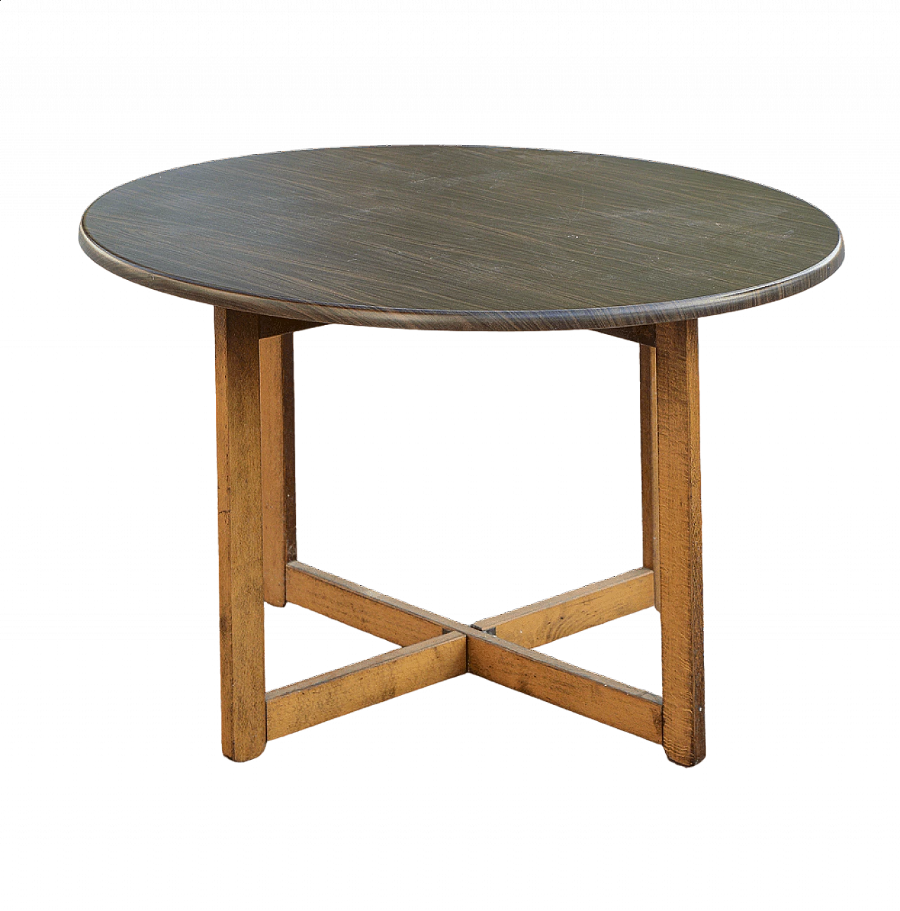 Folding wooden round table by EMU, 1970s 7