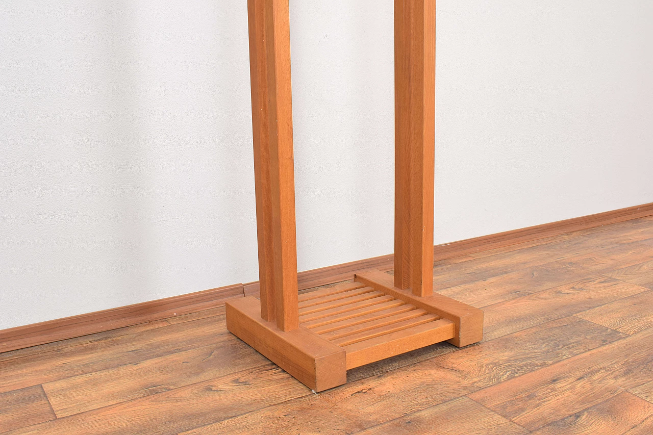 Solid beech floor-standing coat rack, 1970s 7