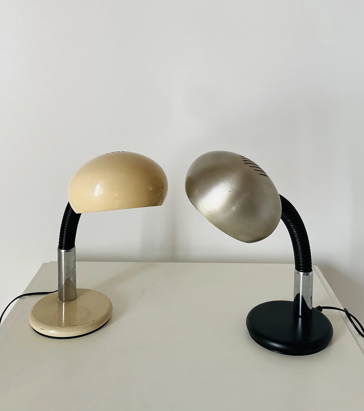 Pair of table lamps with flexible structure for Gammalux Italia, 1970s 2