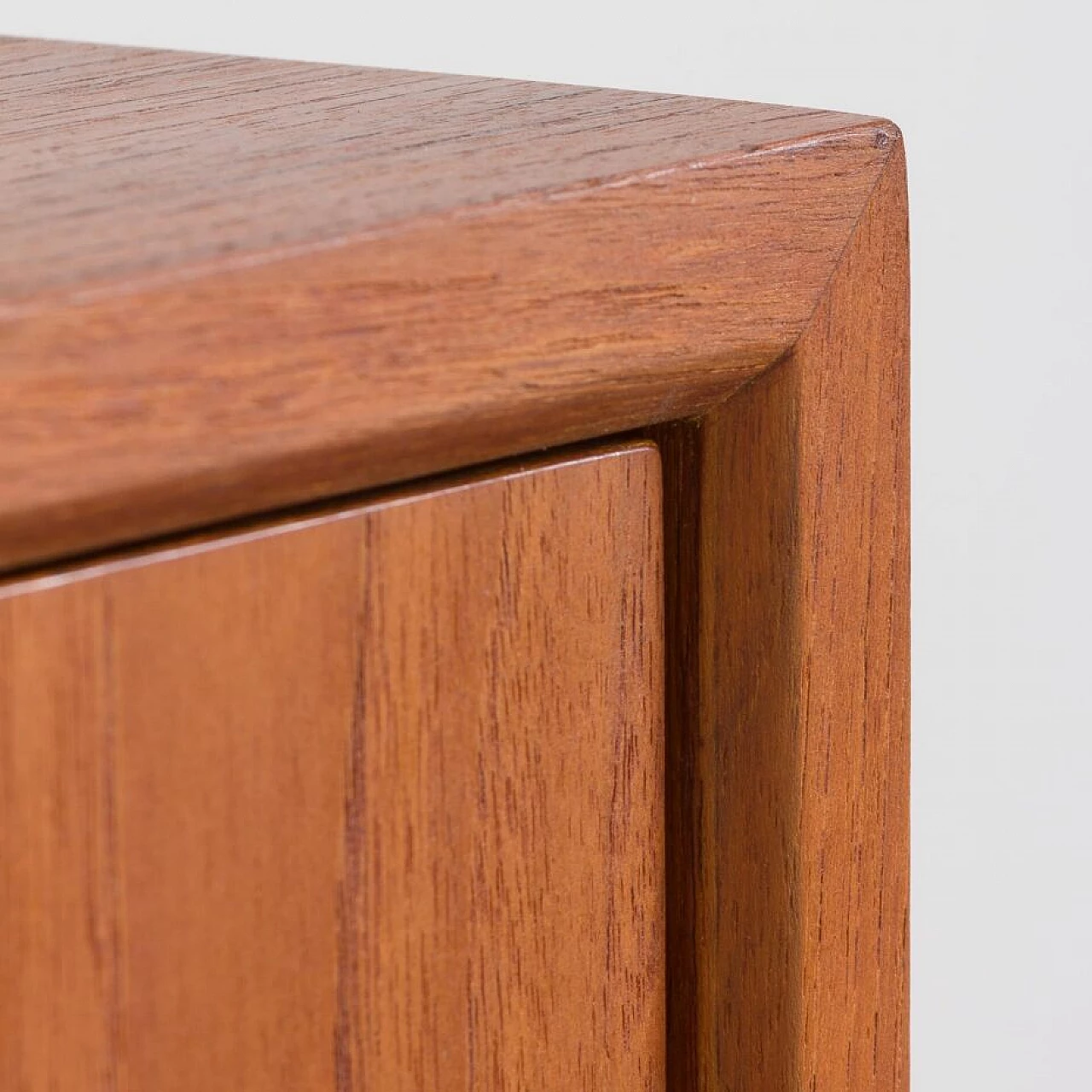 Wall-mounted teak bookcase with bar cabinet and drawer unit by Poul Cadovious for Cado, 1960s 14