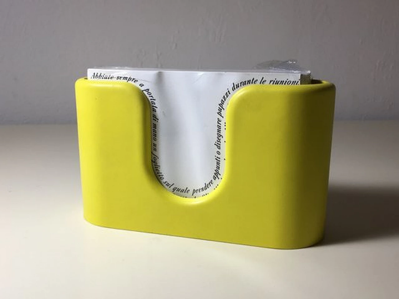 Yellow note holder by Albert Leclerc for Olivetti, 1960s 1