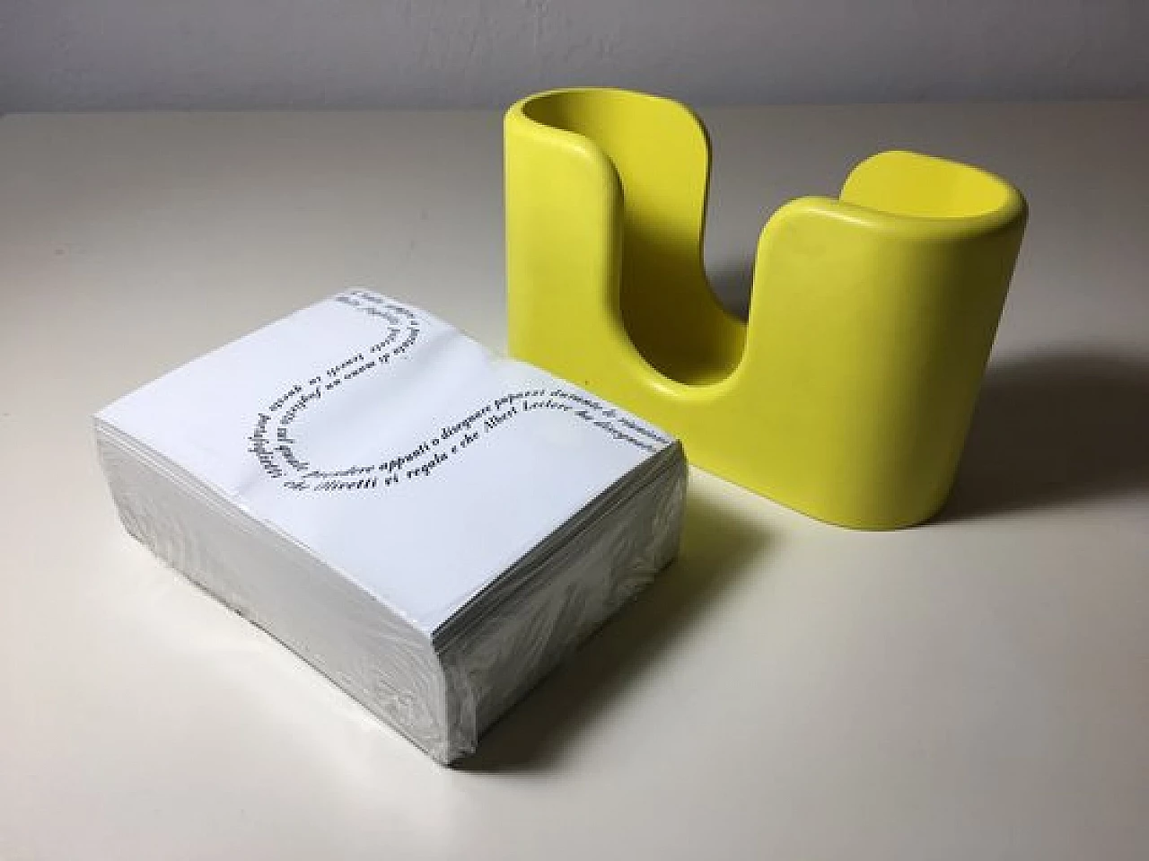 Yellow note holder by Albert Leclerc for Olivetti, 1960s 2