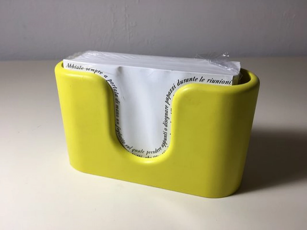 Yellow note holder by Albert Leclerc for Olivetti, 1960s 9