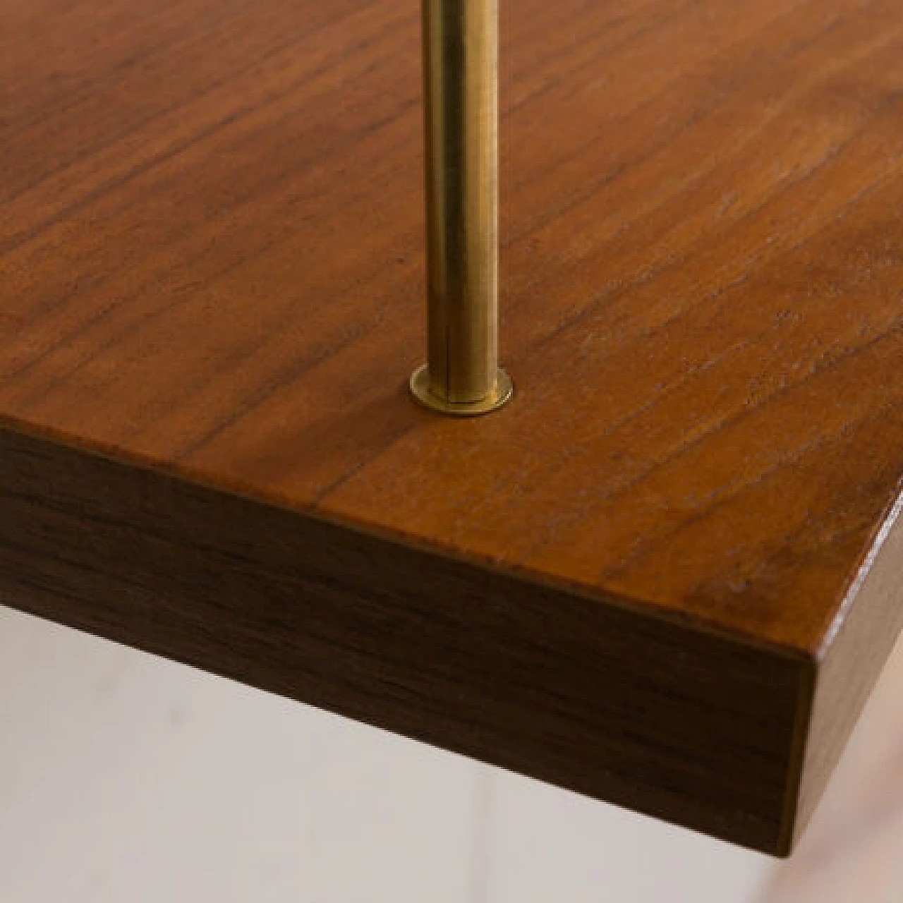 Teak and brass hanging bookcase in the style of Poul Cadovius, 1960s 7